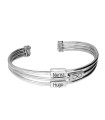 Personalized Triple Cubic Bracelet