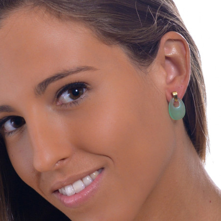 Pendientes Gogo para mujer con esmeralda