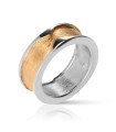 Silver and Gold Band Ring