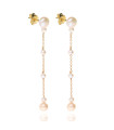 Tao Gold Pearl Long Earrings