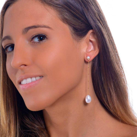Pendientes fiesta mujer largos en oro