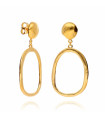 Golden Wax Circle Earrings
