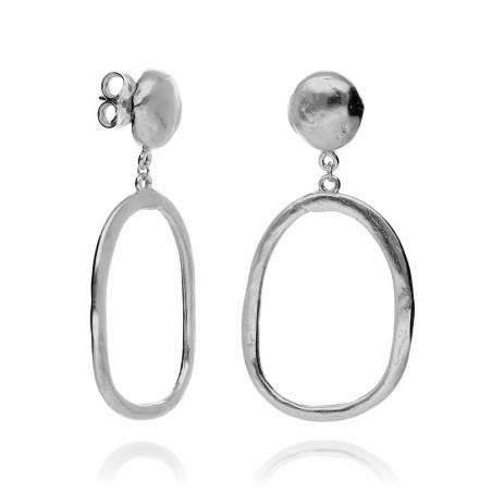 Pendientes Círculo Cera Plata
