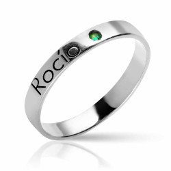 Anillo Nombre Deseo 3mm Plata