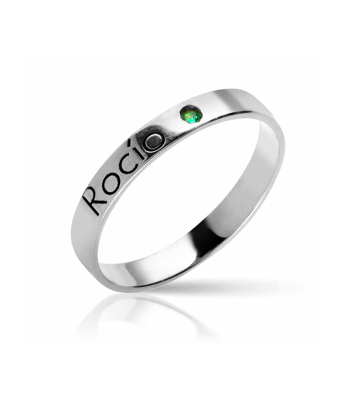 Anillo con 2025 nombre y piedra