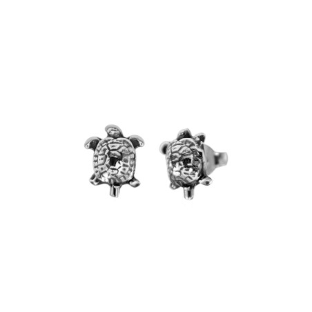 Pendiente tortuga plata