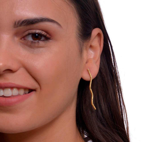 Pendientes Bali en plata chapada en oro
