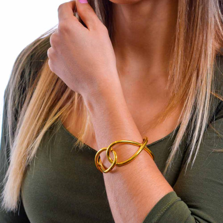 Pulsera ocho dorado para mujer