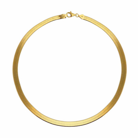 Collar serpiente en plata chapado en oro