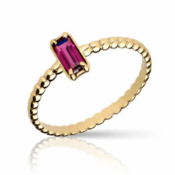 Anillo Bola Oro y Piedra