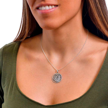 Collar mascota personalizado en plata