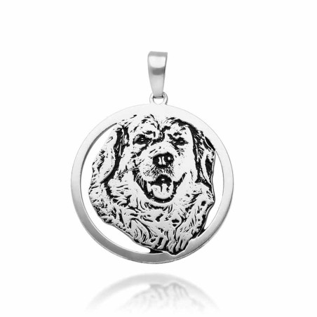 Colgante perro personalizado en plata