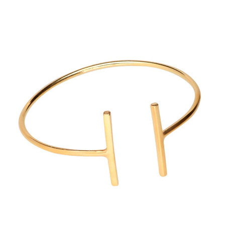 Gold Plated Parallel Bracelet
