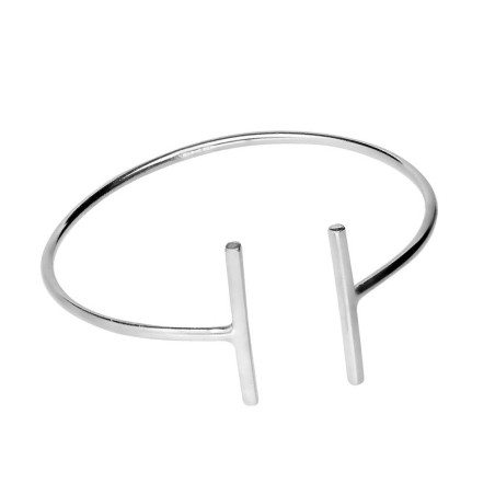 Parallel bracelet in sterling silver
