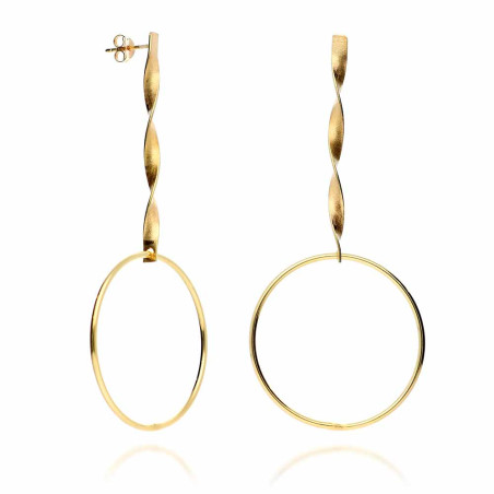 Gold plated twist earrings