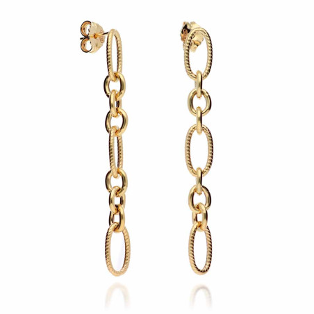 Long earrings with chain links