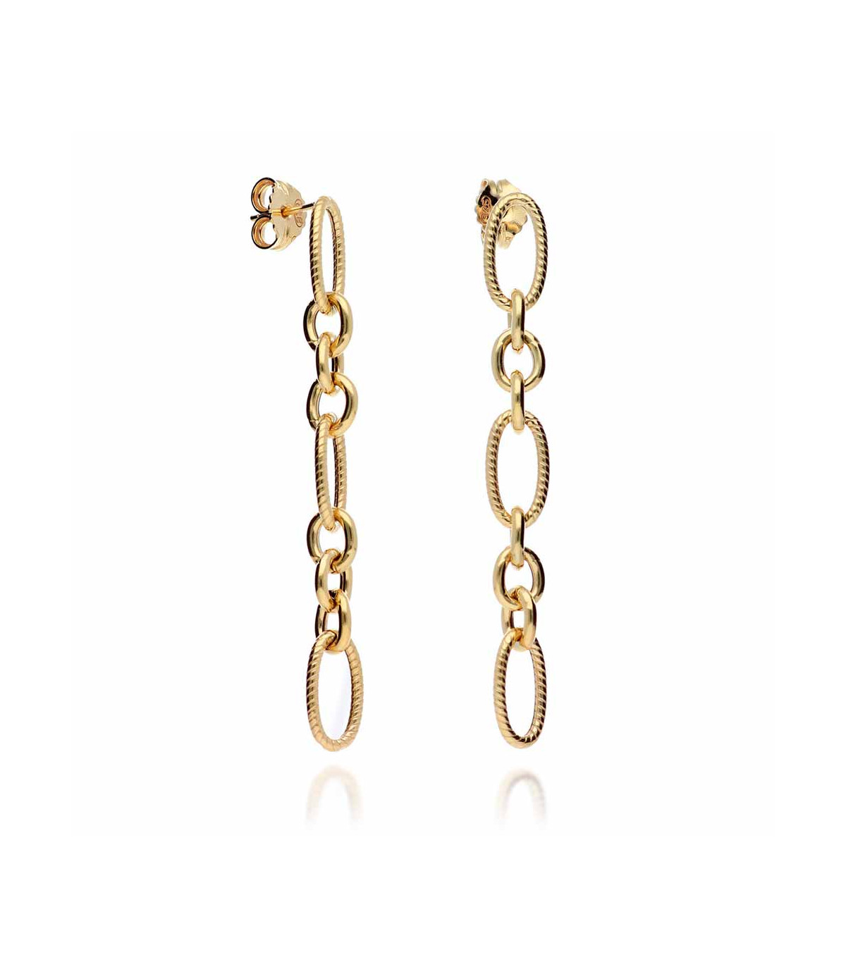 Dangle and Drop Gold Chain Earrings. 9cm length. Costume Jewellery | eBay
