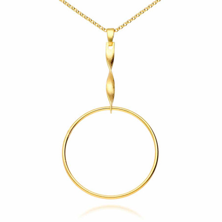 Twist necklace in gold plated silver