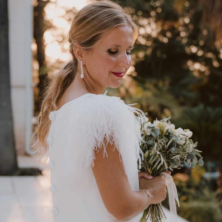 Pendiente boda con perlas Australia