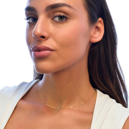 Women's gold chain with leaves