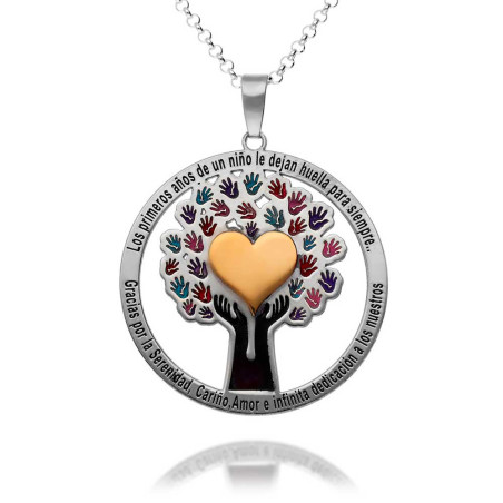 Tree of life heart necklace