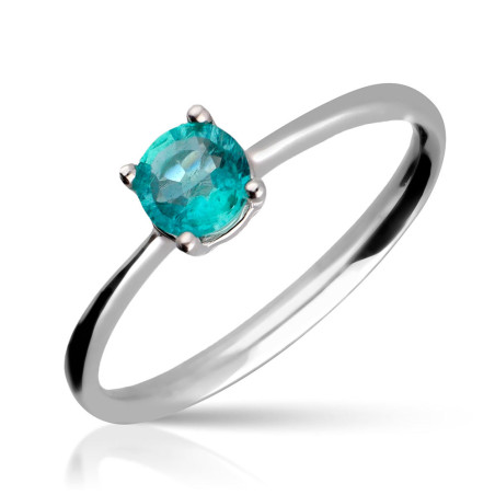 Emerald ring in white gold