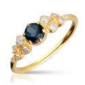 Anillo Armonía London Blue y Diamantes