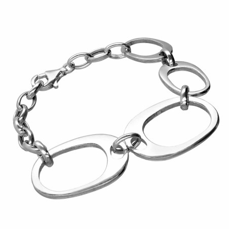 Pulsera rolling stone en plata