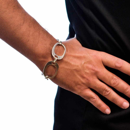 Men's rolling stone bracelet
