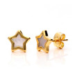 Nacre Star Gold Earrings