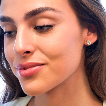 Pendientes para mujer con aguamarina en oro