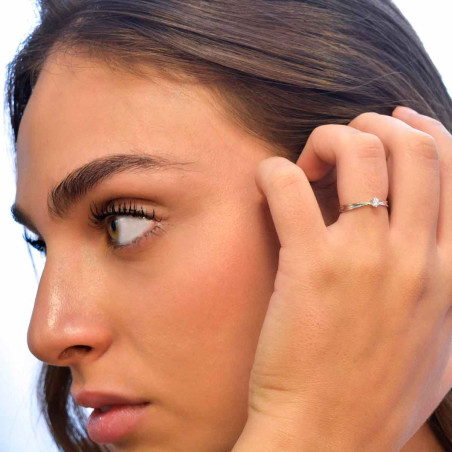 Anillo solitario diamante 6 garras para pedida de matrimonio