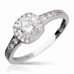 Anillo Solitario Rosetón 8mm