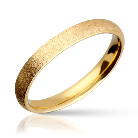 Alianza de oro satinada de 3 mm