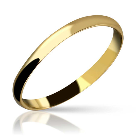 Alianza oro media caña 2mm para mujer