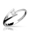 "Y" solitaire in white gold