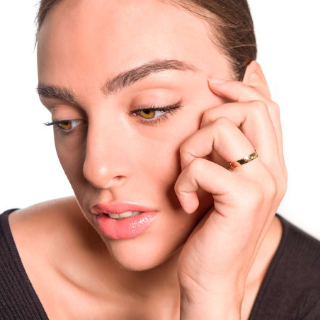Alianzas sencillas para mujer en oro