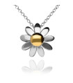 Silver and Gold Daisy Necklace