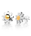Silver and Gold Daisy Earrings