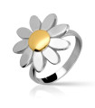 Silver and Gold Daisy Ring