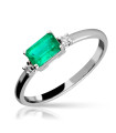 Emerald Ring 6x4 White Gold