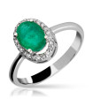 Emerald White Gold Ring 8x6