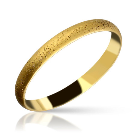 Gold Asphalt Half Round Ring