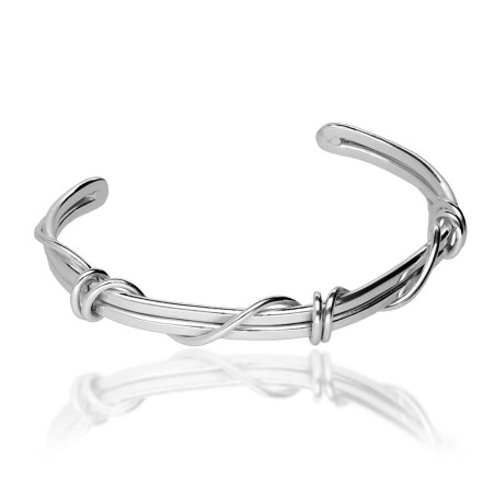 Pulsera de plata, trenza de sueños. Pulsera unisex