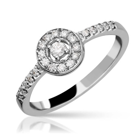 Anillo de pedido con orla con diamantes
