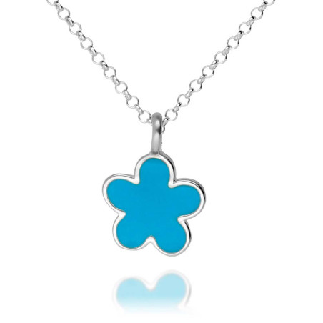 Collar jazmín esmalte azul