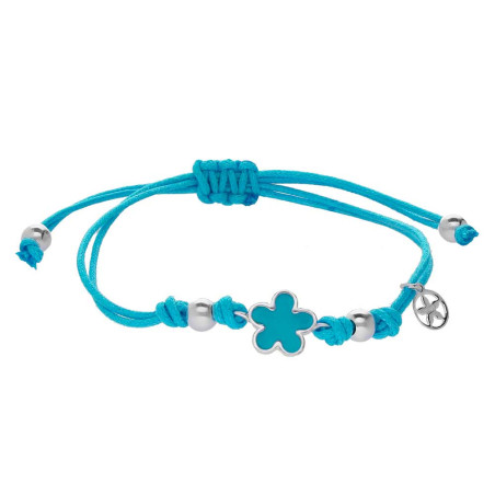 Pulsera jazmín con esmalte azul