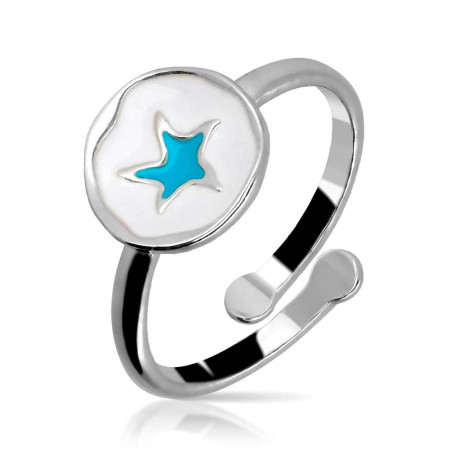 Adjustable silver ring