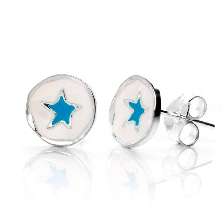 Pendientes estrella con esmalte