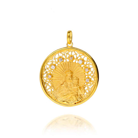 Gold plated Virgen del Carmen medal